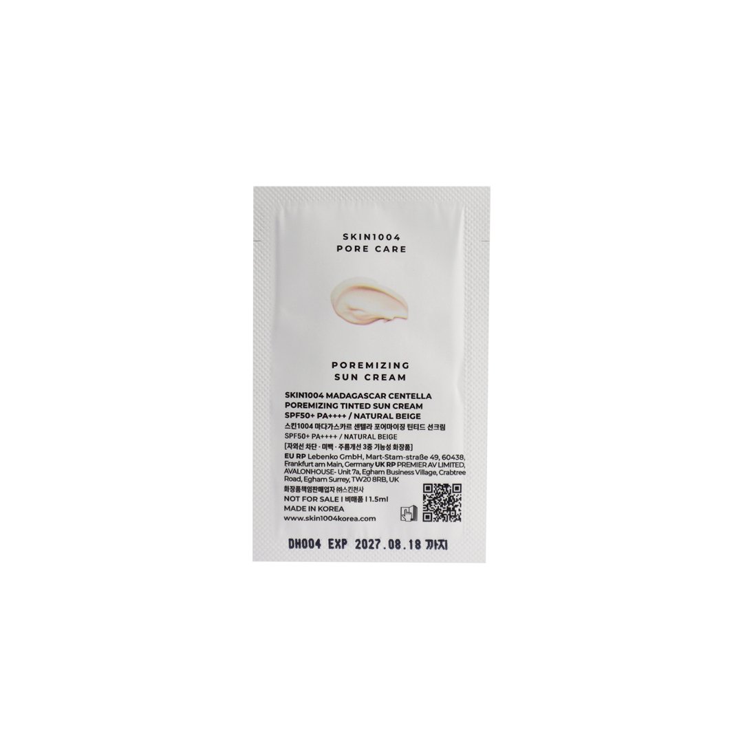 SKIN1004 Madagascar Centella Poremizing Tinted Sun Cream SPF50+ PA++++ 1.5ml - product view 2